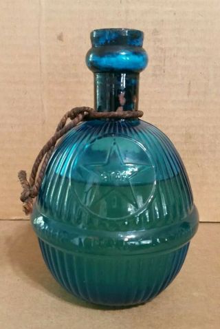 " Hardens Star " Blue Glass Fire Extinguisher,  1890 
