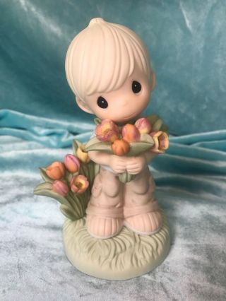 Precious Moments Figurine 740002 You Color My World With Your Love (boy)