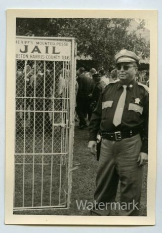 1960s Snapshot Photo Houston Texas Police Department Officer
