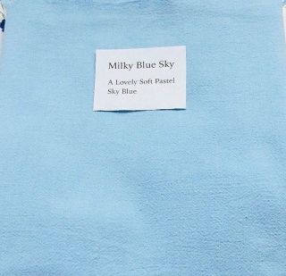 Vintage Full Feed Sack Solid Color Milky Blue Sky Approx.  38 " X 36 "