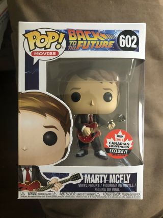 Funko Pop Marty Mcfly 602 Canadian 2018 Convention Exclusive Back To The Future