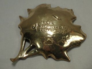 1950 Virginia Metalcrafters Solid Brass Sugar Maple Leaf Trinket Dish Tray (B) 4