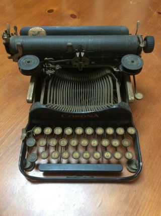 Antique Corona No.  3 Fold Typewriter