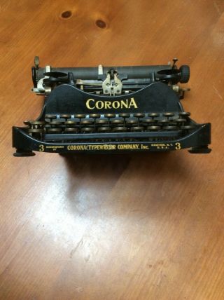 Antique Corona No.  3 Fold Typewriter 7