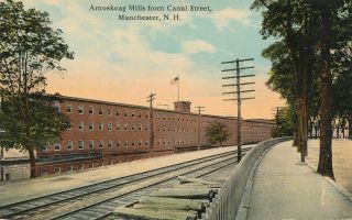 Manchester Nh – Amoskeag Mills From Canal Street