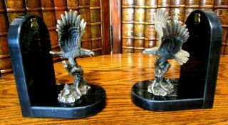 U.  S.  Forest Service Eagle Book Ends,  Metal With Stone