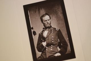 Mathew Brady William T Sherman Civil War PHOTO Glass Negative Contact Print 4