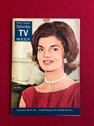 1962,  Jackie Kennedy (jfk),  " Tv Week " Guide (white House Tour) Scarce