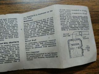 (21) Vintage BACHARACH DRAFTRITE DRAFT GAUGE w/ Box & Instructions 8