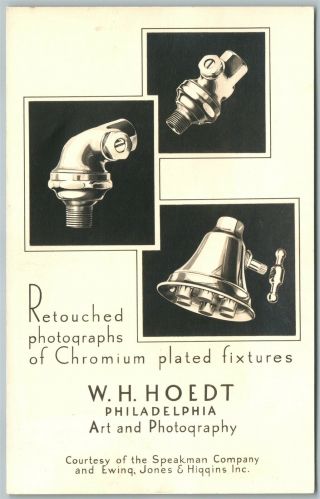 Philadelphia Pa Hoedt Photographer Advertising Vintage Real Photo Postcard Rppc