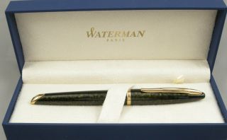 Waterman Carene Green Shimmer & Gold Rollerball Pen - 2000 