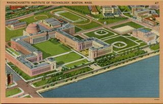 Air Aerial View Massachusetts Institute Of Technology Boston Ma Postcard D36