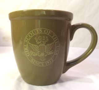 Large Girl Scouts Of The Usa Green Logo Coffee Cup Or Mug