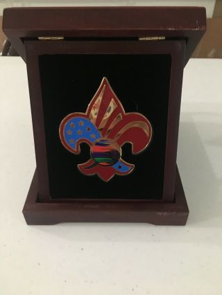 24th World Scout Jamboree Usa Ist Collector Coin In Wooden Presentation Box