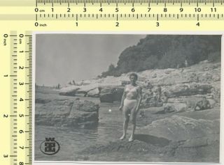 011 Bikini Woman On Beach,  Swimwear Lady Portrati Old Photo Snapshot