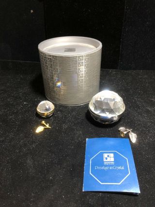 2 Swarovski Crystal Apple Photo Holder Picture Frame 2.  5” Silver And 1.  25” Gold