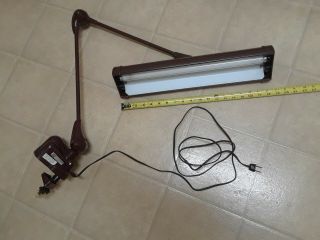 Vintage Flexo Industrial Floating Lamp Art Specialty Co.  Chicago,  Ill Usa.  Clamp