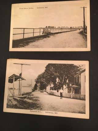 Solomons Maryland Md Two Vintage Rppc Postcards From 1917