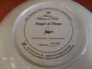 Franklin Diana,  Princess of Wales Angel of Hope Plate - HB 4180 1416 5