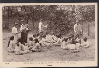 India Postcard - Indian Girls From The Salvation Army School At Satara Bh6296