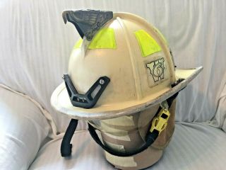 Cairns 1044 White Helmet With Defender Hide - A - Way Shield - Old School Eagle