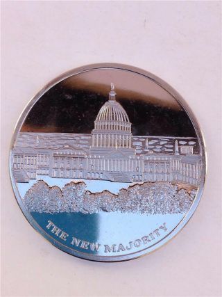 1995 Republican Senate House Dinner The Majority Silvertone Medal Coin 2