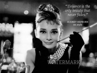 Iconic Humanitarian Audrey Hepburn " Elegance Is The Only " Quote Publicity Photo