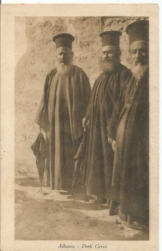 P) Postcard Albania Italy Italian Occupation Field Post Office 1 1917 Orthodox P