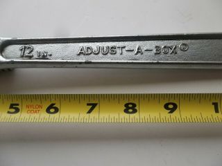 Vintage 12 Adjust - A - Box Wrench Adjustable Wrench Forged Alloy USA Made 2