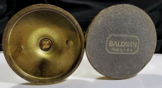 Vintage Baldwin Brass 5 inch Candlesticks Pair Made in USA 4