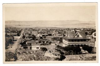Rppc,  Aerial View,  Boarding House,  Businesses,  Houses,  Alpine,  Brewster Co,  Tx