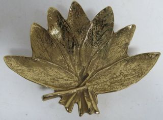 Virginia Metalcrafters Monticello Sage Cluster Leaf Tray Brass 3 - 49 Vmc 1950