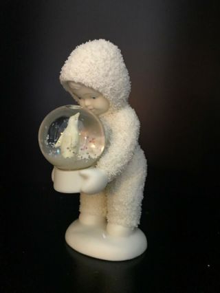 Snowbabies By Dept 56; " A Wish For Snow.  " Snowbabie With A Snow Glove