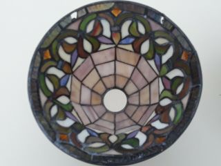3 TIFFANY STYLE STAINED GLASS Leaded LAMP SHADE Small 7