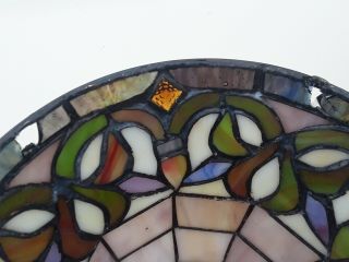 3 TIFFANY STYLE STAINED GLASS Leaded LAMP SHADE Small 8