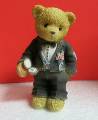 Cherished Teddies A Beary Special Groom - To - Be Wedding Party Enesco Figurine