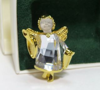 Swarovski Crystal Memories Angel Preaching Pin/brooch - Retired - Originalbox