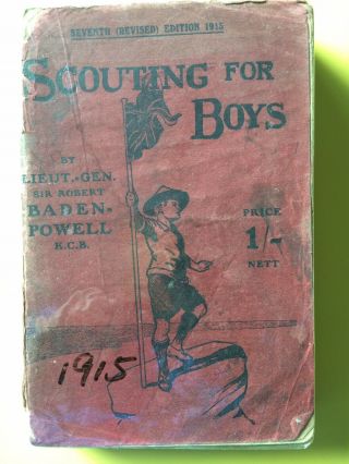 Boy Scout Book Scouting For Boys By Baden Powell Published On 1915.