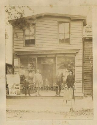 C.  C.  Choate Cigar Store Workers York Antique Photo