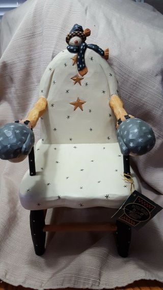 Doll Folks By Williraye Studio " Christmas Snowman Chair