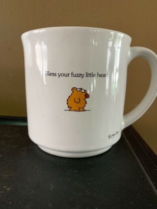 Bless Your Fuzzy Little Heart Coffee Cup Mug Bear Vintage Sandra Boynton Mug