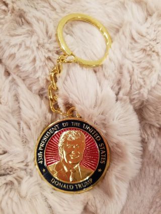 Donald Trump 45th President Medallion Coin Presidential Seal Keychain Key Ring