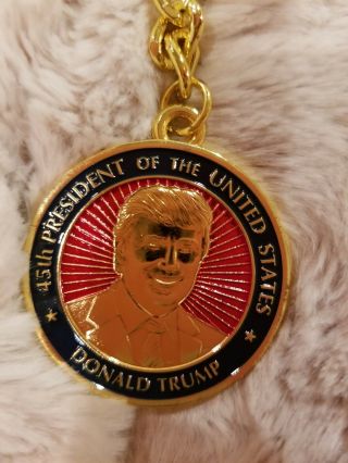Donald Trump 45th President Medallion Coin Presidential Seal Keychain Key Ring 4