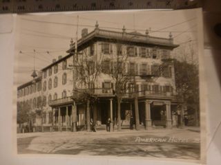 Vintage Photo - Men Lounging In Front Of The American Hotel Allentown Pa 1910 