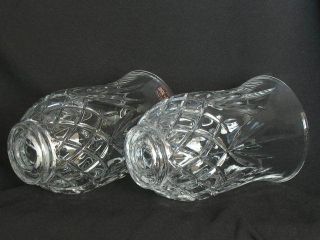 Hurricane Lamp CUT Glass OR CRYSTAL Chimney Shades CANDLE HOLDERS 2 3/8 