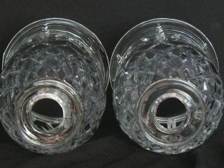 Hurricane Lamp CUT Glass OR CRYSTAL Chimney Shades CANDLE HOLDERS 2 3/8 