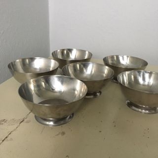 6 Vintage Stainless Steel Bowls - Made in Denmark - Danish Design - Midcentury 2