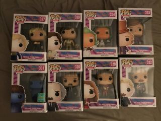 Funko Pop Willy Wonka Complete Set - 8 Pops Including Sdcc Exclusive & Vaulted