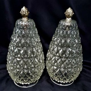 Vintage Mid Century Swag Lamp Replacement Globes Pineapple Acorn Mcm Set Of 2