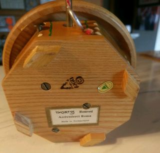 Anri Carved Wood w/Thorens Swiss Movement MUSIC BOX Boy Train Birds 4